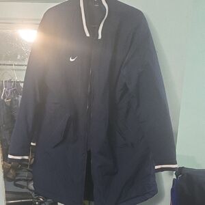 Nike Men's Navy Windbreaker with White Accents